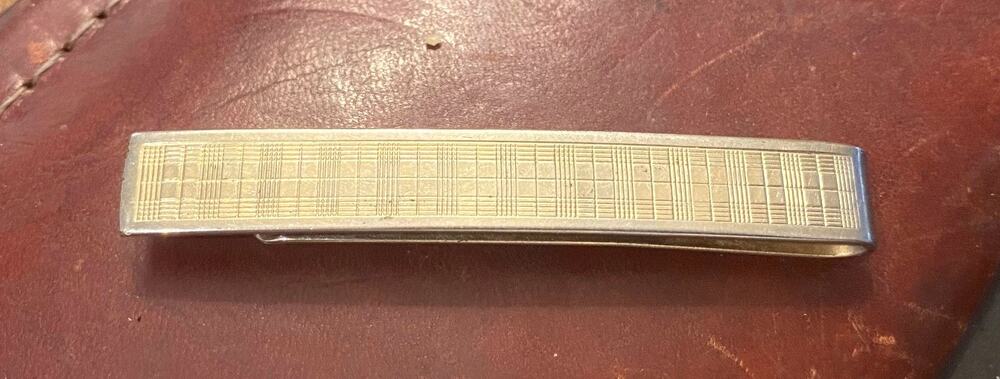 VTG Gold Tone 1 3/4" Tie Bar with Etching